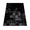 Black Square Design Cowhide Rug (1.6 x 2.4m)