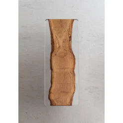 French Solid Oak Wood Slab w/ Clear Resin | 2.2M