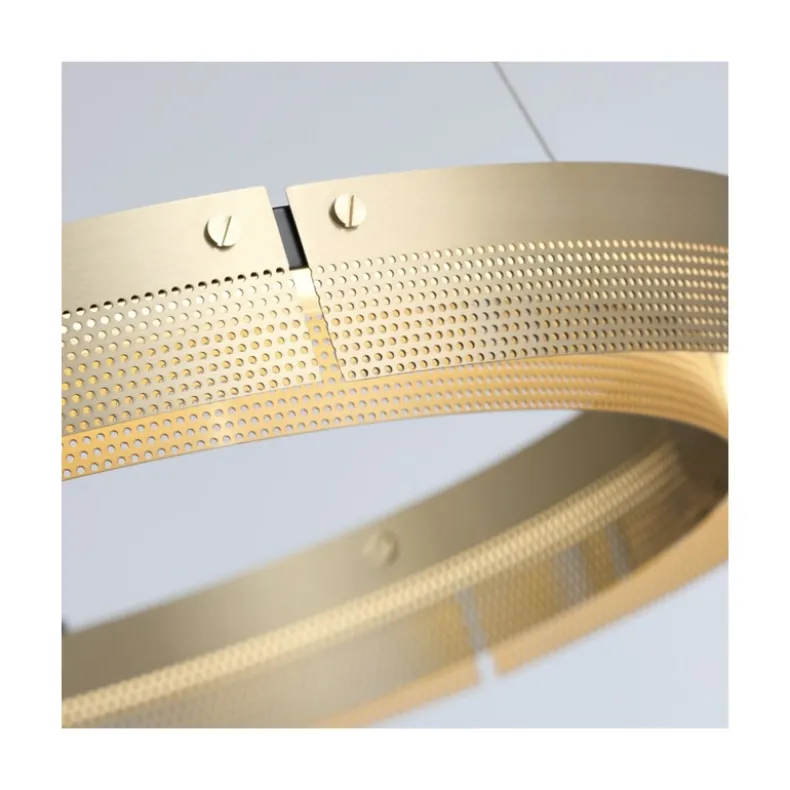 Golden Double Ring Pendant Ceiling Lamp | Dia 860 MM