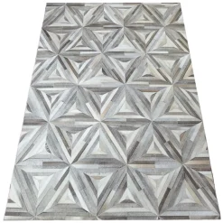 Grey Diamond Design Cowhide Rug (2 x 3m)