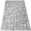 Grey Maze Design Cowhide Rug (2 x 3m)