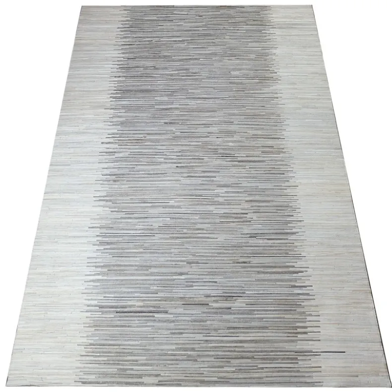 Grey Stripe Design Cowhide Rug (2 x 2.4m)
