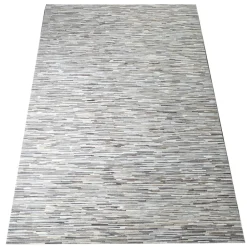 Grey Stripe Design Cowhide Rug (2 x 2.4m)