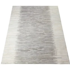 Grey Stripe Design Cowhide Rug (1.8 x 2.3 m)
