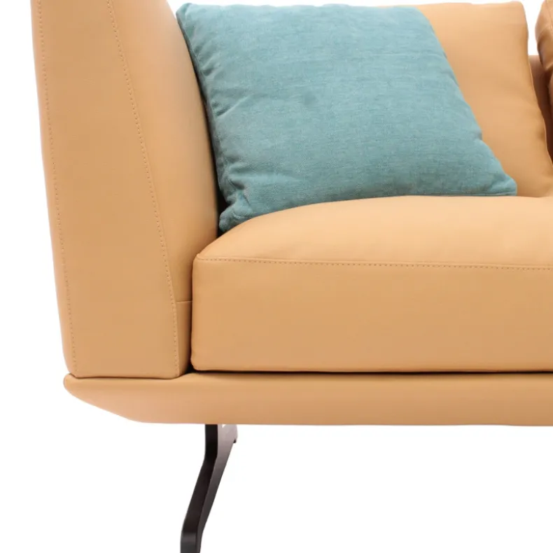 HIL-HIL Two Seater Corner Sofa | Leather