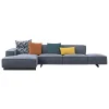 KAI-KAI Three Seater Open Arm Corner Sofa | Nubuck Leather