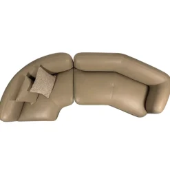 LOR-LOR Angled Three Seater Corner Sofa | Nubuck Leather