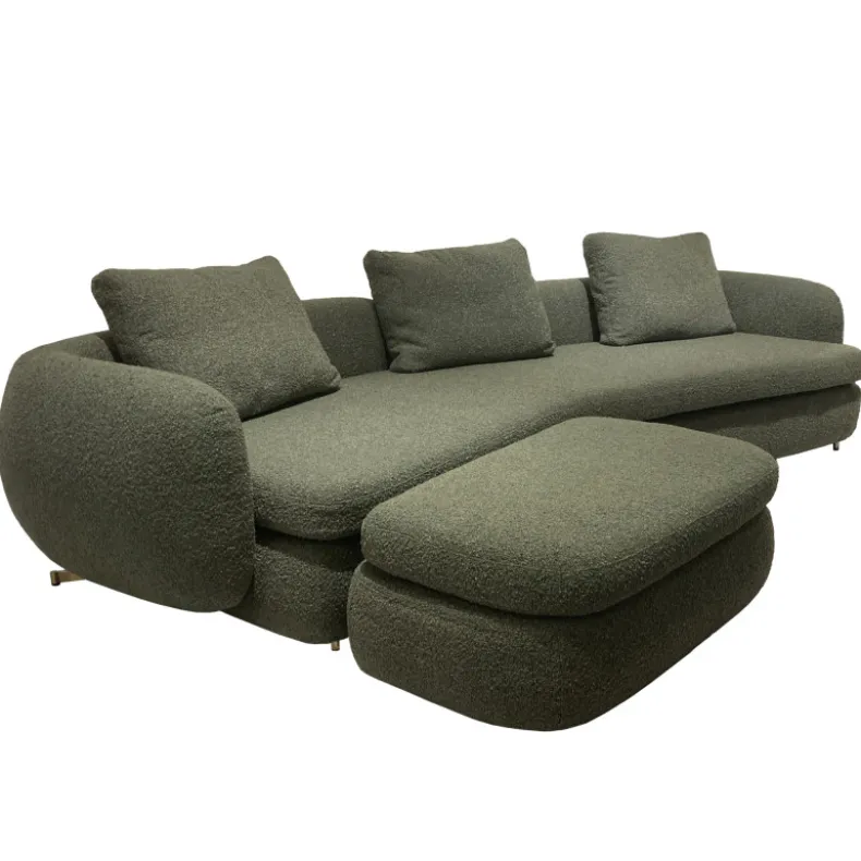 LUNG-LUNG Four Seater Sofa With Ottoman