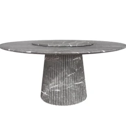 PAS-PAS Dining Table w/ Semi-Flushed Turntable | Dia: 1.6M | Milan Grey
