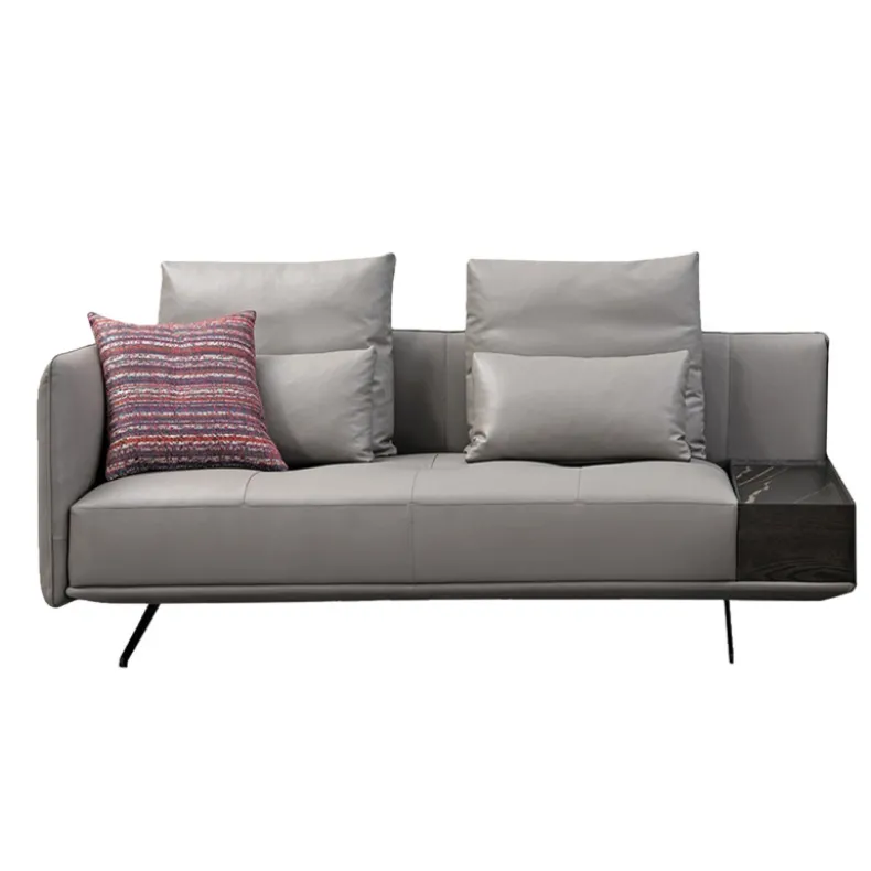 PAU-PAU Three Seater Single Arm w/ Wood Box | Leather