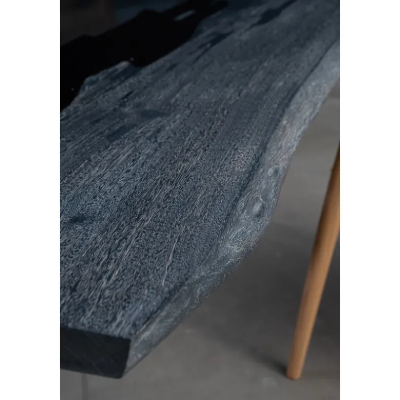South American Solid Rainwood Slab w/ Blue Resin | 2.9M