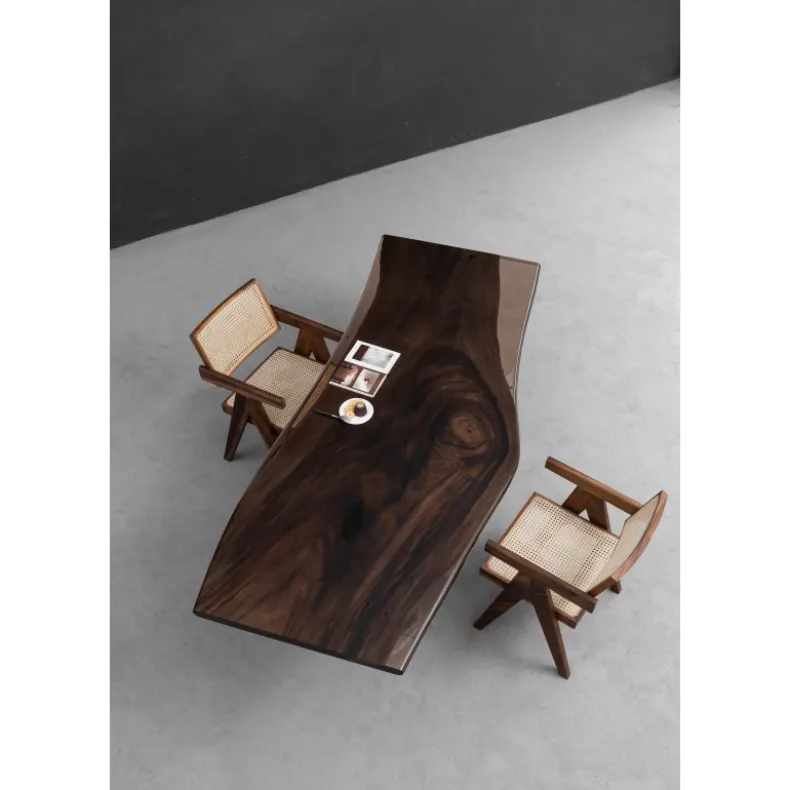 South American Solid Rainwood Slab w/ Cognac Resin | 2.3M