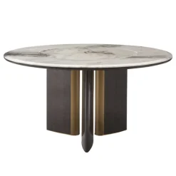 TRI-TRI Round Dining Table with Turntable | Dia: 1.5M