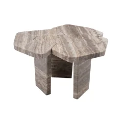 UZ-UZ Side Table | 785 x 770 mm | Travertine
