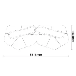 YAU-YAU Four Seater Sofa | Fabric | W: 3515 mm
