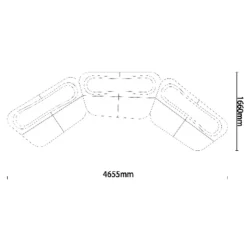 YAU-YAU Modular Sofa | Fabric | W: 4655 mm